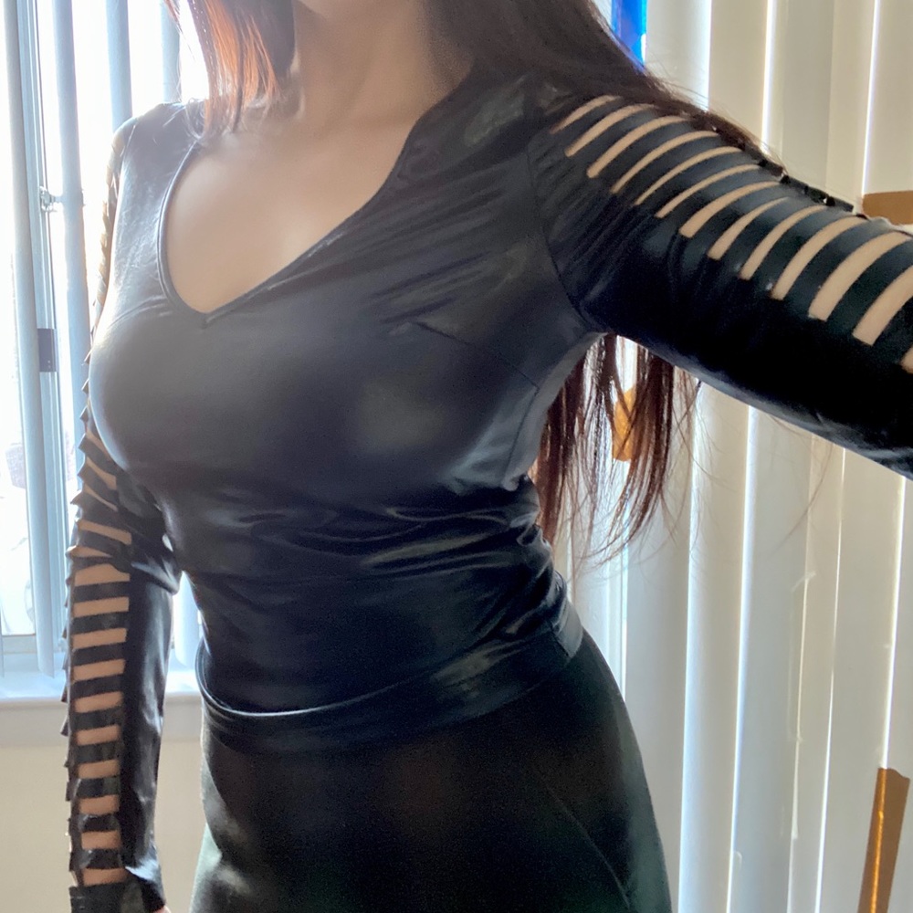 Dolls Kill Shiny Cutout Top - L
